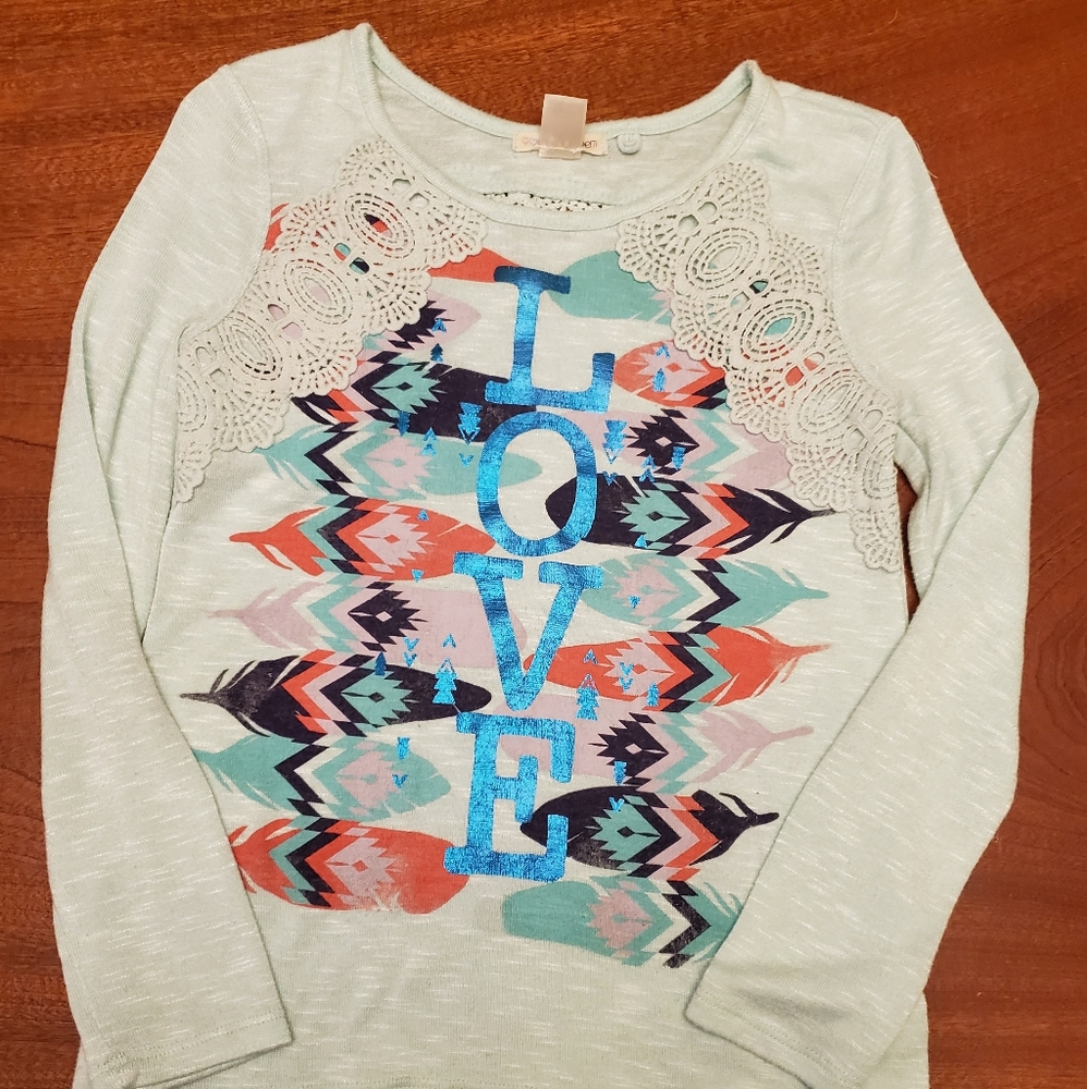 Self Esteem "LOVE" Girls Light Weight Sweater